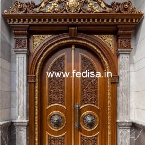 Double Door Classic Style Melamine Door Design No-9721
