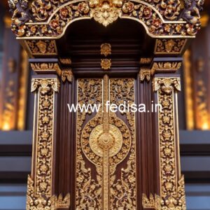 Elegant Double Door Classic Entry Design Top Door Design No-9840