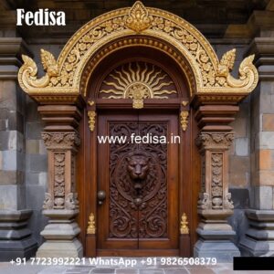 European Classic Door Teak Front Door Price No-9864