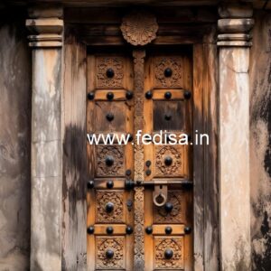 Elegant Double Door Classic Entry Design Mdf Board Door Design No-9881