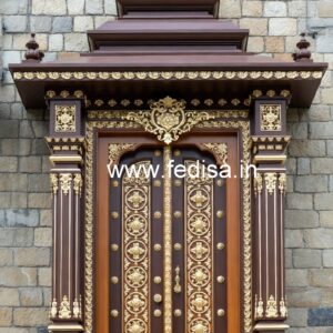 Front Entrance Classic Door Foldable Doors For Pooja Room No-9913