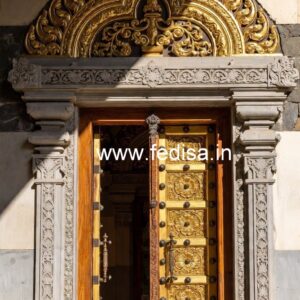 Classic Wooden Main Door Design For Home Pooja Room Door Frame Design No-9918