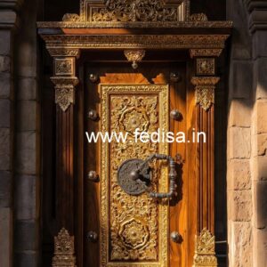 Arch Top Wooden Door Main Door Sagwan Design No-9927