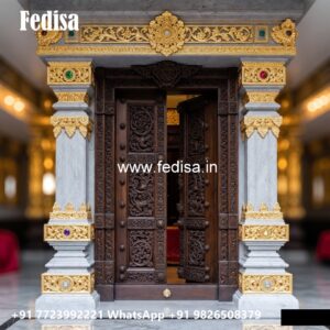 Handcrafted Wooden Door Wooden Door With Window Design No-9985