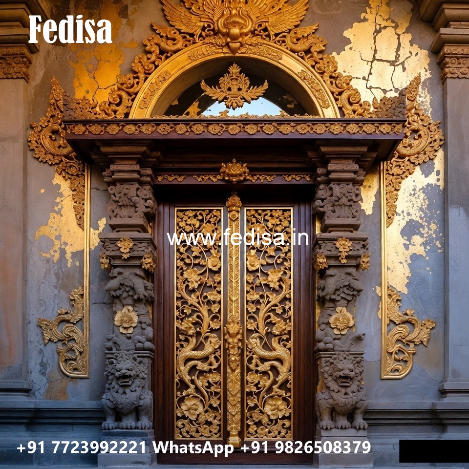 Ornate Door Design Main Door Cement Design No-9991