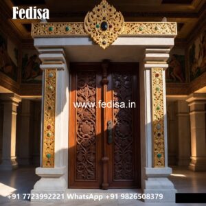 Luxury Classic Entrance Door Designs India Semi Solid Doors Design No-10002