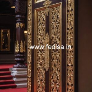 Villa Entrance Door Hall Double Door Design No-10038