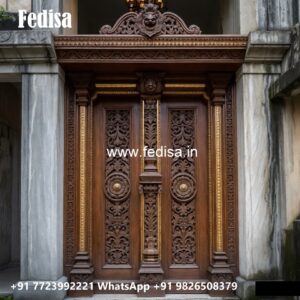 Italian Style Wooden Doors Home Front Double Door Design No-10157