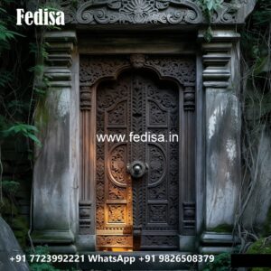 Glass Panel Classic Door Main Door Design Loha No-10175