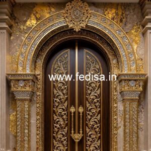 Vintage Wooden Door Sagwan Main Double Door Design No-10219
