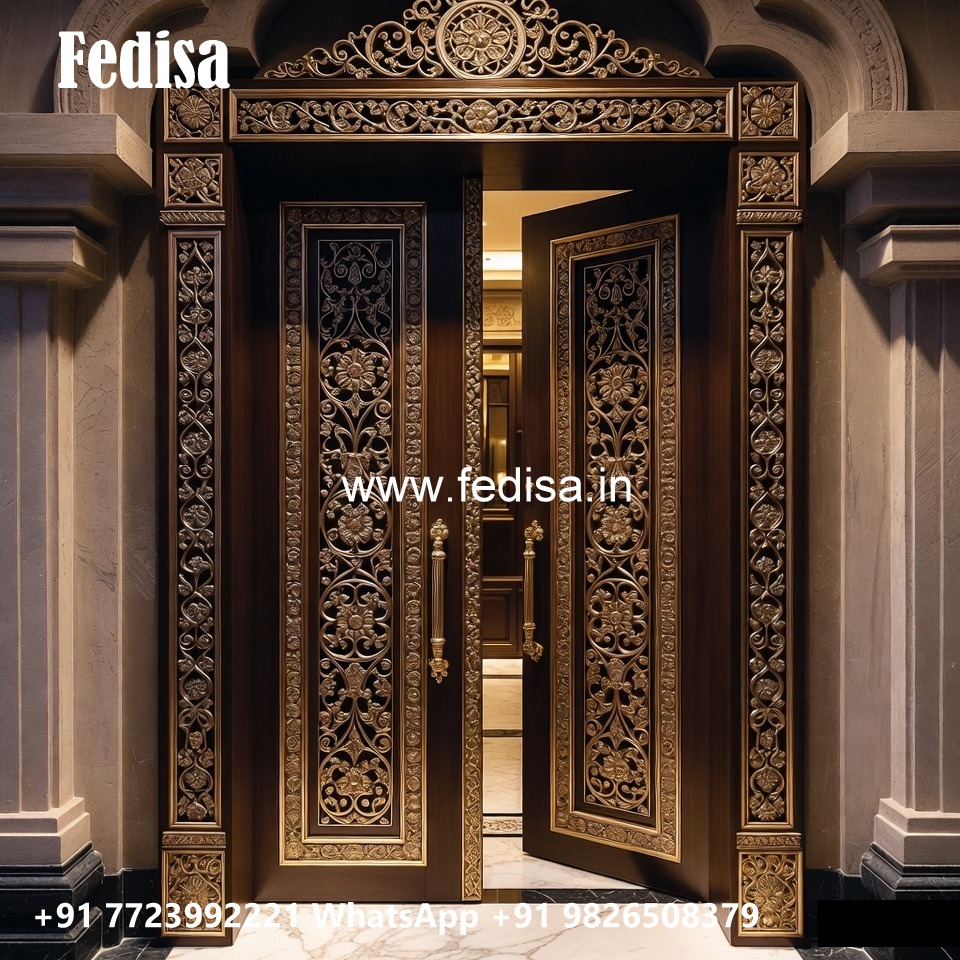 Villa Entrance Door Double Door Design Catalog No-10284