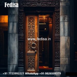Wooden Carved Door Design Main Door Grill Designs For Flats No-10305