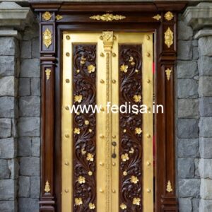 Rustic Classic Door Front Double Door Design No-10400
