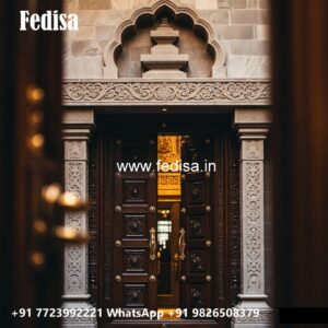 Luxury Classic Entrance Door Designs India Glass Gate Design No-10453