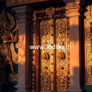 Solid Wood Classic Door Membrane Door Design No-10473