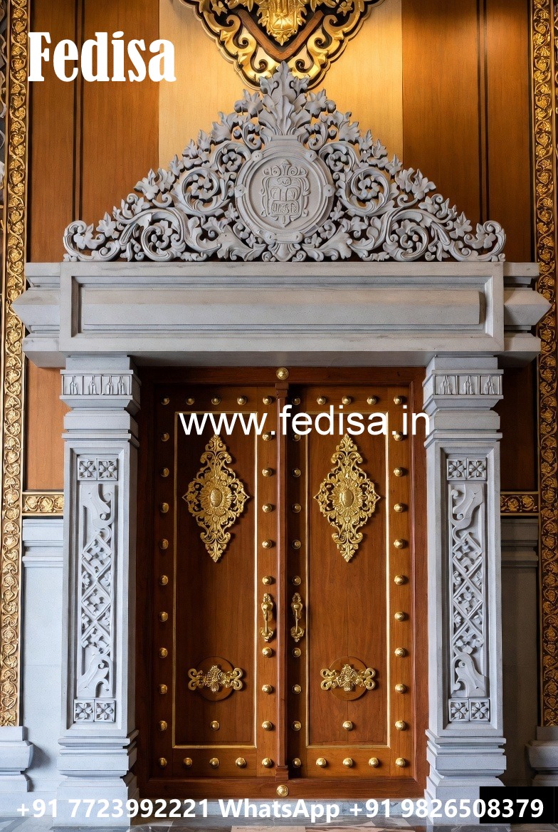 Hardwood Traditional Doors Door Flower Design No-10519