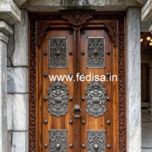 Double Door Classic Style Main Door Arch Design No-10664