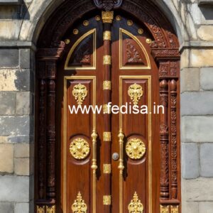 Mahogany Classic Doors Main Gate Jali Design No-10680