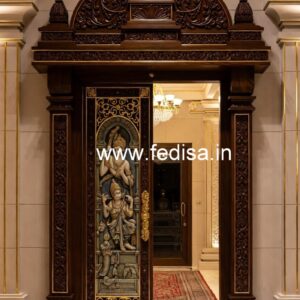 Bungalow Classic Door Design Steel Double Door Design No-10695