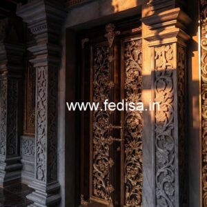 Double Door Classic Style Sagwan Door Design For Home No-10705