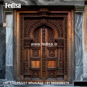 Handcrafted Wooden Door Flat Main Gate Design No-10846