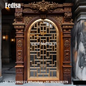 Engraved Wooden Door T Profile Door Design No-10871