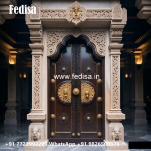 Carved Wooden Doors Lokhand Darwaja Design No-10886