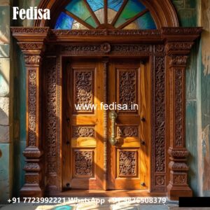 Bungalow Classic Door Design Main Door Frame Carving Designs No-10900