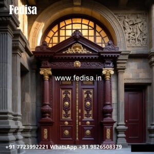 Classic Wooden Main Door Design For Home Flush Door Design With Veneer No-10984