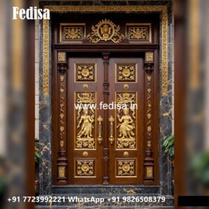 Teak Wood Door Design Wooden Double Door Design For Home No-11007