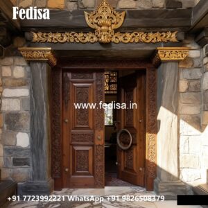 Hardwood Traditional Doors Ss Steel Door Design No-11011