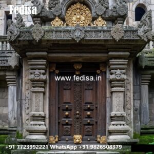 Traditional Carved Wooden Front Door Ideas Iron Gate Design Single Door No-11026