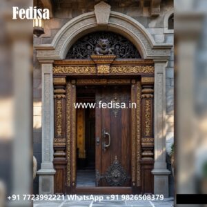 Elegant Double Door Classic Entry Design Chinese Door Design No-11029