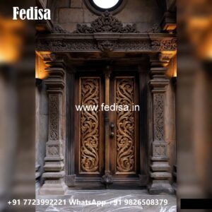 Classic Wooden Main Door Design For Home Aluminum Louver Door No-11107