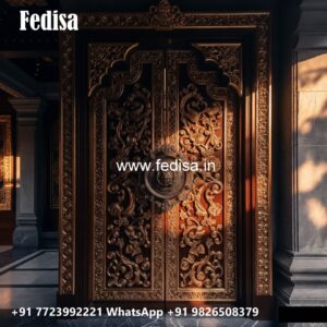Traditional Carved Wooden Front Door Ideas Prayer Room Door Design No-11272