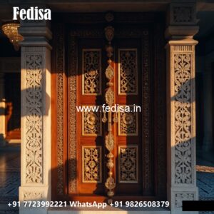 Bungalow Classic Door Design Main Door Flower Design No-11310