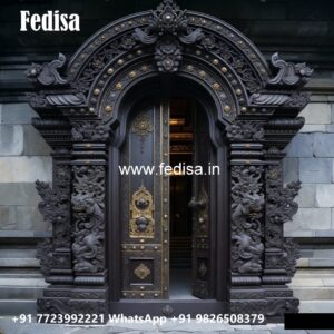 Wooden Carved Door Design Lohe Ka Door Design No-11330