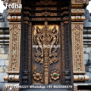 Handcrafted Wooden Door Shutter Gate Design For Home No-11420