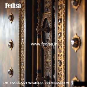 Vintage Wooden Door Laser Cutting Safety Door Design No-11449