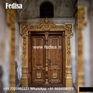 Front Entrance Classic Door Sliding Door Iron Grill Design No-11471