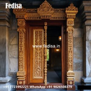 Glass Panel Classic Door Parlour Door Design No-11487