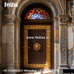 Vintage Wooden Door Main Door Ganesh Design No-11490