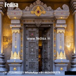 Luxury Classic Entrance Door Designs India Flat Entrance Wall Design No-11519