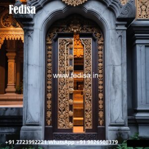 Panel Door Design House Front Double Door Design No-11565