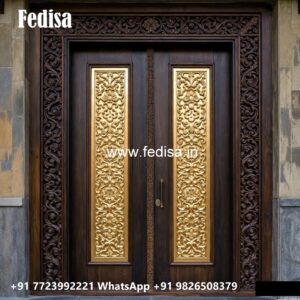 Villa Entrance Door Sheesham Wood Door Design No-11596