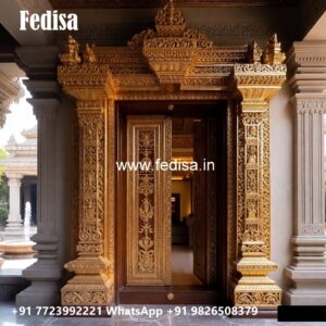 Carved Wooden Doors Main Door Outside Design No-11624