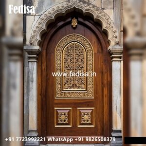 Arch Top Wooden Door 9 Feet Main Door Design No-11649