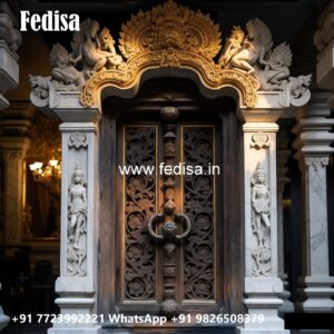 Glass Panel Classic Door Ss Grill Door Design No-11651