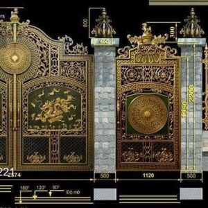 Eye-catching Gate Designs For Front Yard Main Gate Paint Design No-2895