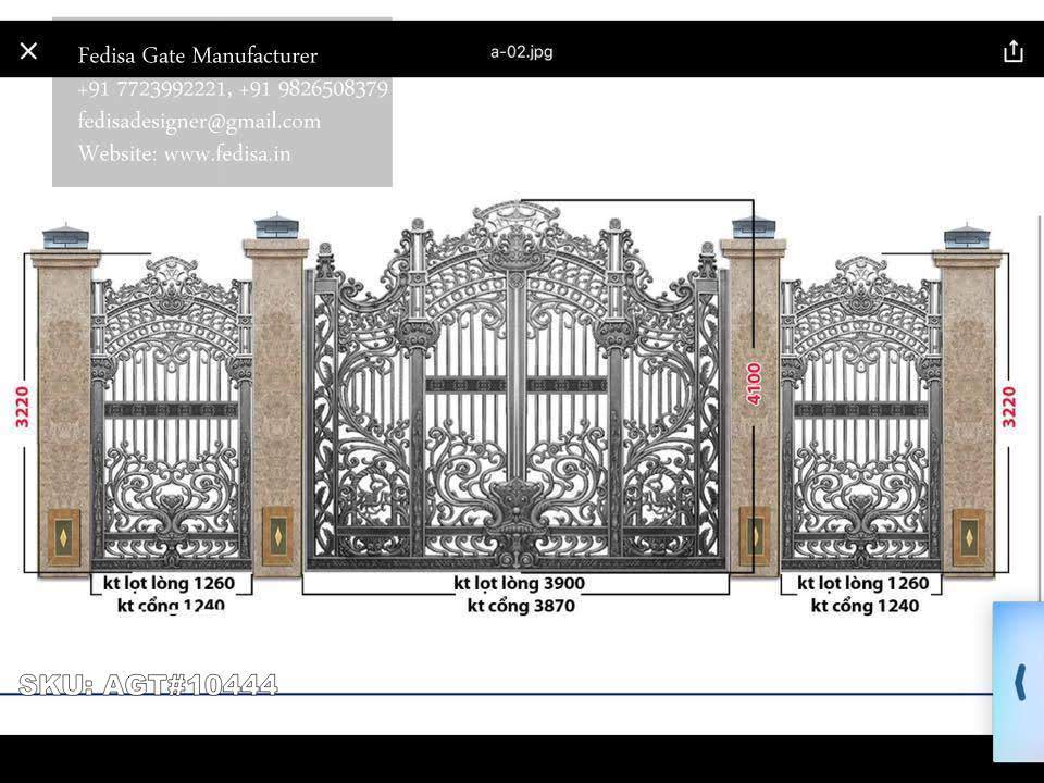 Simple Gate Design Ideas With Style Aluminum Sheet Gate Design No-3074